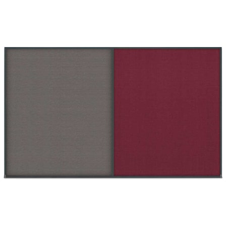 United Visual Products Single Door Radius Corkboard, 36"x36", Hea, UV7012RC-BLACK-FORBO UV7012RC-BLACK-FORBO